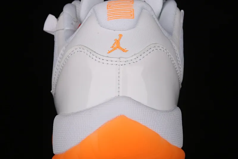 All categories Air Jordan Jordan series basketball shoes Air Jordan 11 pure original version Air Jordan 11 Bright Citus AJ11 Joe 11 white orange low-top basketball shoes AH7860-139